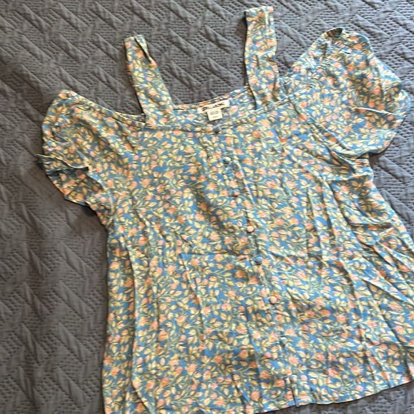 NWT Billabong : Floral Shoulder Peekaboo Top - Medium - Picture 8 of 12